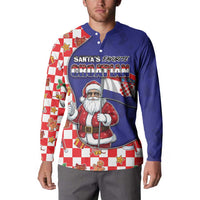 Croatia Christmas Button Sweatshirt Santas Favorite Croatian - Wonder Print Shop