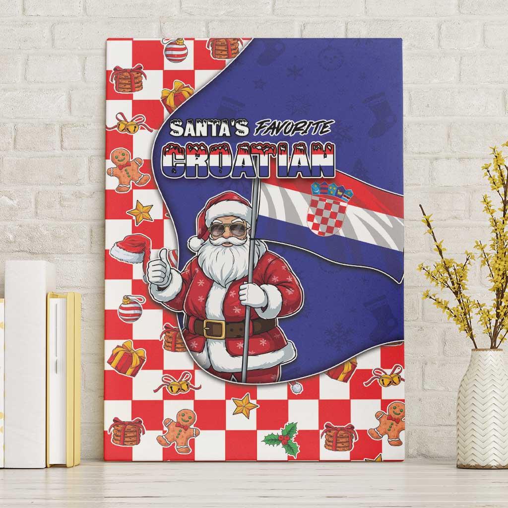 Croatia Christmas Canvas Wall Art Santas Favorite Croatian - Wonder Print Shop