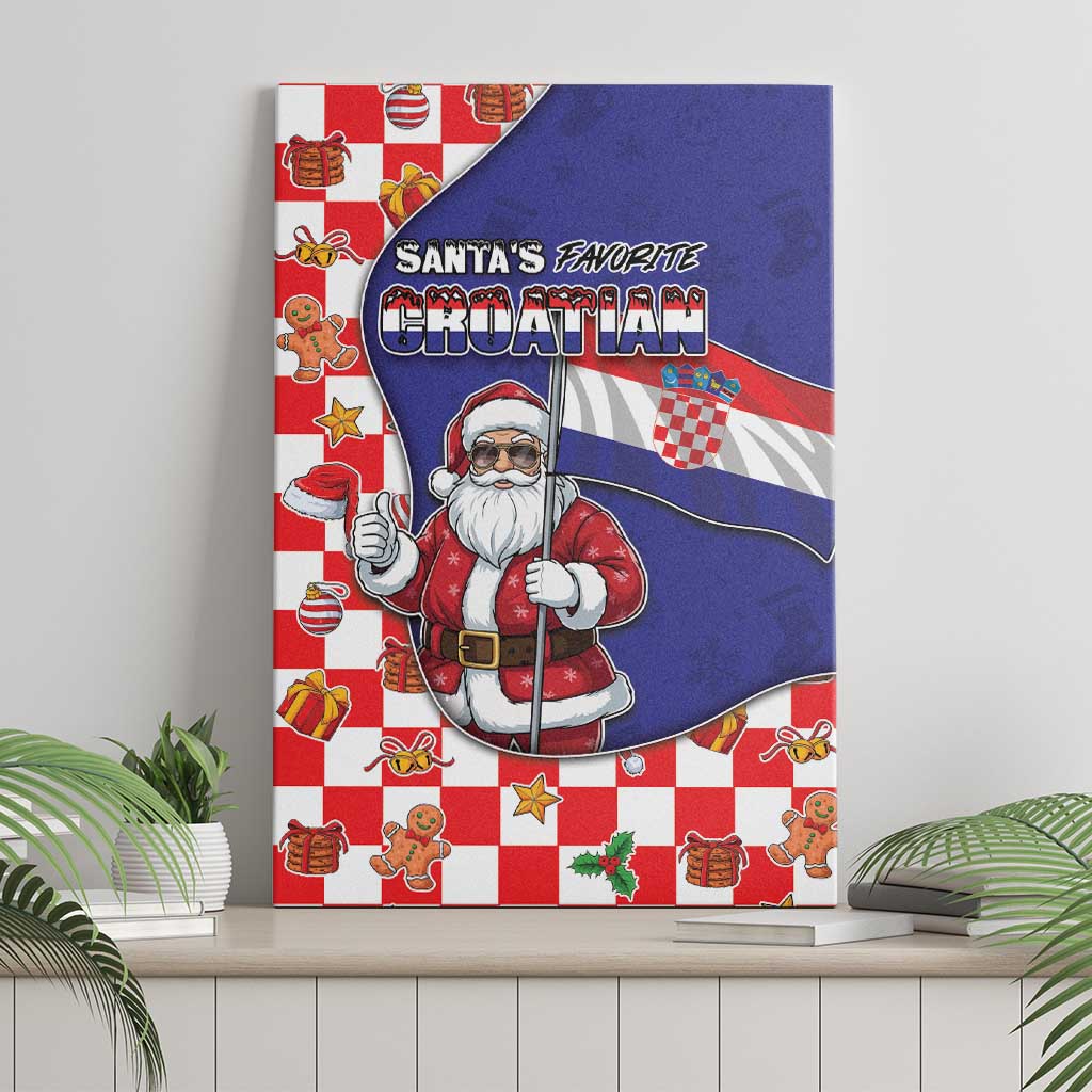Croatia Christmas Canvas Wall Art Santas Favorite Croatian - Wonder Print Shop