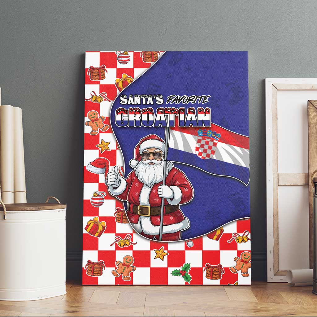 Croatia Christmas Canvas Wall Art Santas Favorite Croatian - Wonder Print Shop