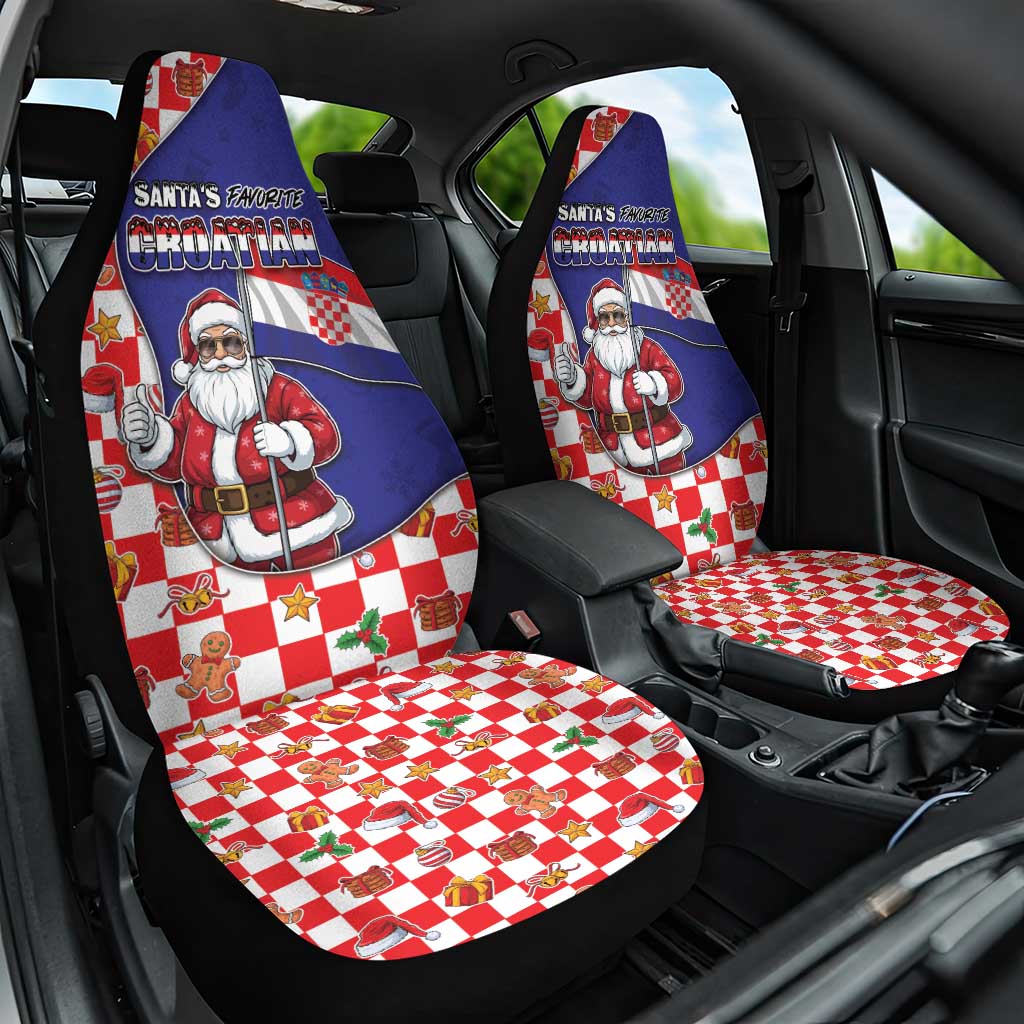 Croatia Christmas Car Seat Cover Santas Favorite Croatian - Wonder Print Shop