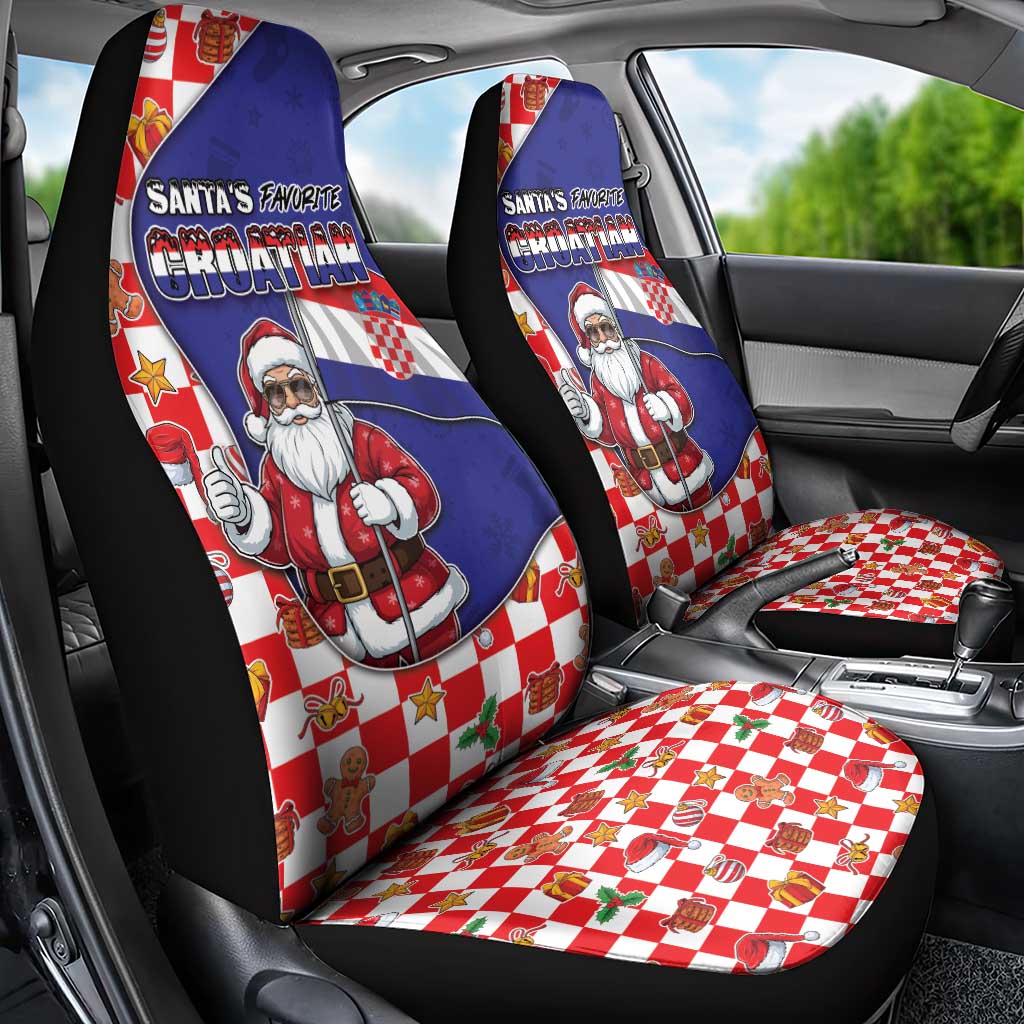 Croatia Christmas Car Seat Cover Santas Favorite Croatian - Wonder Print Shop