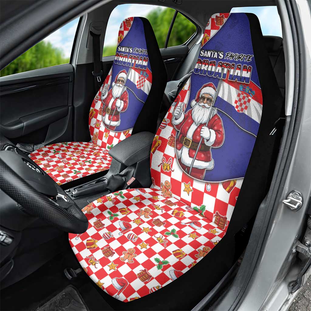 Croatia Christmas Car Seat Cover Santas Favorite Croatian - Wonder Print Shop