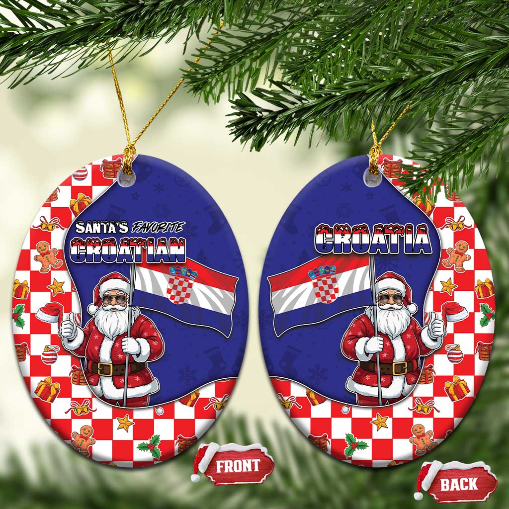Croatia Christmas Ceramic Ornament Santas Favorite Croatian - Wonder Print Shop