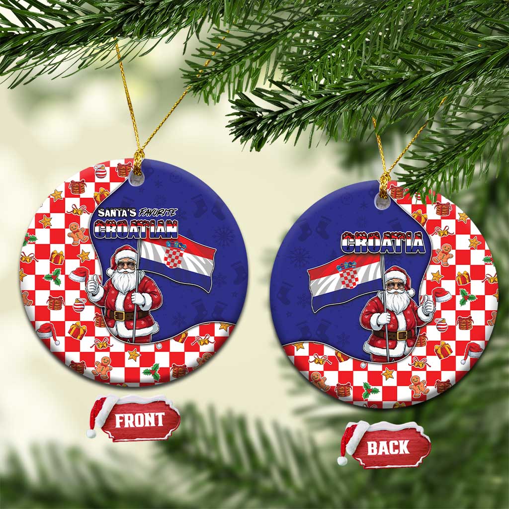 Croatia Christmas Ceramic Ornament Santas Favorite Croatian - Wonder Print Shop