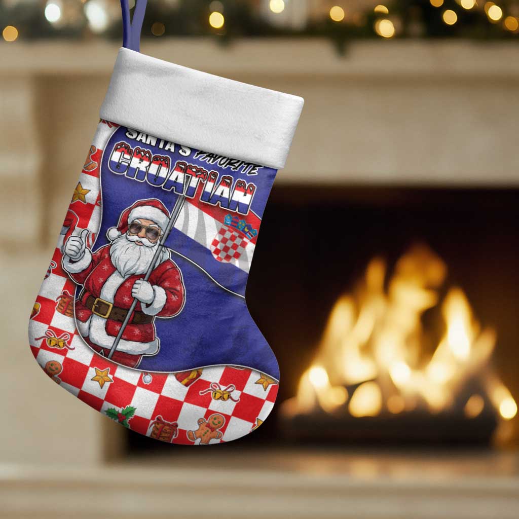 Croatia Christmas Stocking Santas Favorite Croatian - Wonder Print Shop