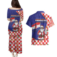 Croatia Christmas Couples Matching Puletasi and Hawaiian Shirt Santas Favorite Croatian - Wonder Print Shop