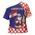 Croatia Christmas Cross Shoulder Shirt Santas Favorite Croatian - Wonder Print Shop