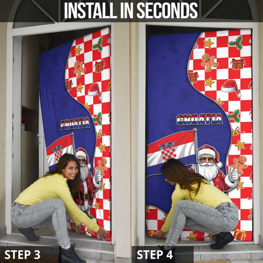 Croatia Christmas Door Cover Santas Favorite Croatian - Wonder Print Shop