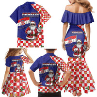Croatia Christmas Family Matching Mermaid Dress and Hawaiian Shirt Santas Favorite Croatian - Wonder Print Shop