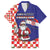 Croatia Christmas Family Matching Off The Shoulder Long Sleeve Dress and Hawaiian Shirt Santas Favorite Croatian - Wonder Print Shop