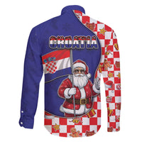 Croatia Christmas Family Matching Off The Shoulder Long Sleeve Dress and Hawaiian Shirt Santas Favorite Croatian - Wonder Print Shop