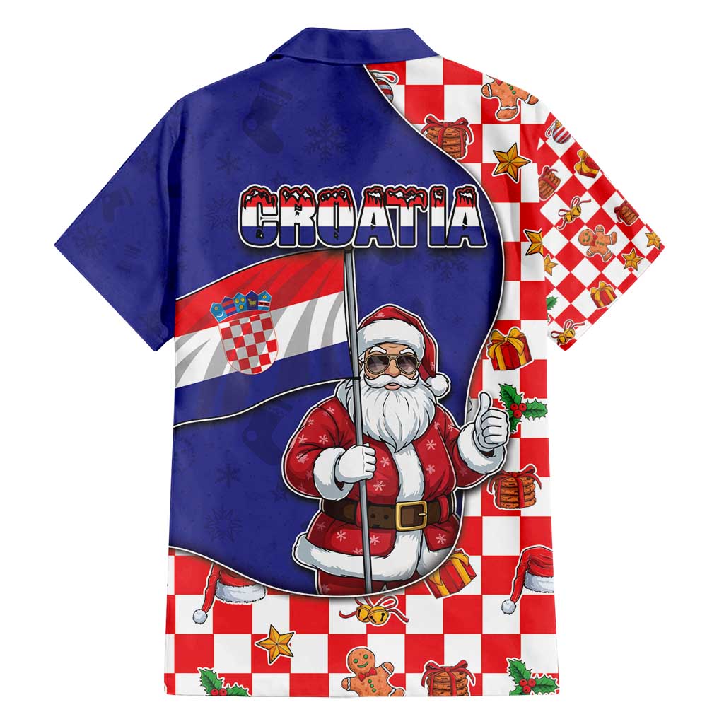 Croatia Christmas Family Matching Off Shoulder Short Dress and Hawaiian Shirt Santas Favorite Croatian - Wonder Print Shop