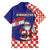 Croatia Christmas Family Matching Short Sleeve Bodycon Dress and Hawaiian Shirt Santas Favorite Croatian - Wonder Print Shop