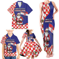 Croatia Christmas Family Matching Tank Maxi Dress and Hawaiian Shirt Santas Favorite Croatian - Wonder Print Shop