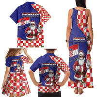 Croatia Christmas Family Matching Tank Maxi Dress and Hawaiian Shirt Santas Favorite Croatian - Wonder Print Shop
