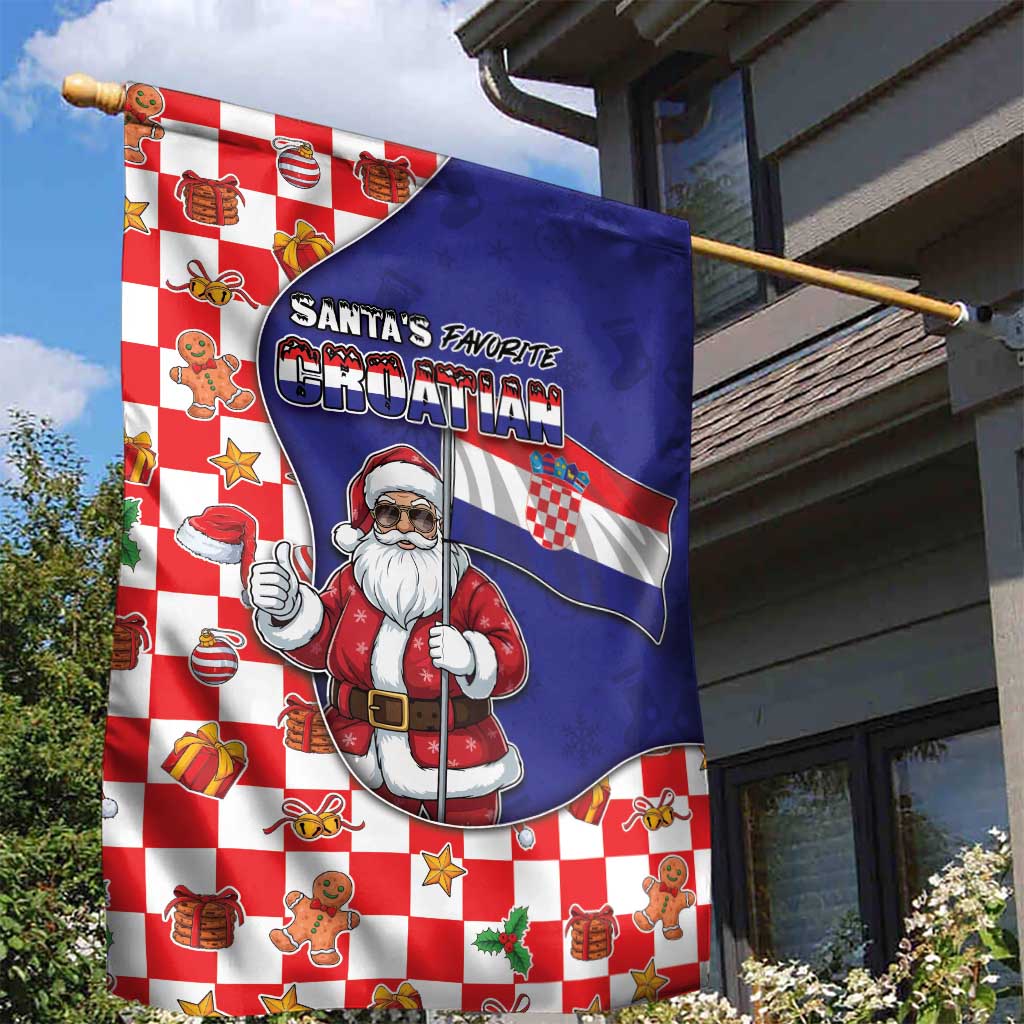 Croatia Christmas Garden Flag Santas Favorite Croatian - Wonder Print Shop