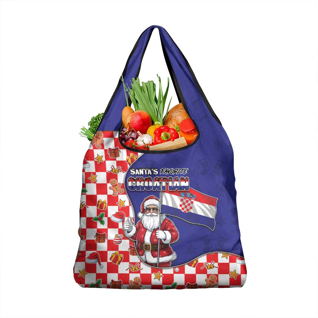 Croatia Christmas Grocery Bag Santas Favorite Croatian - Wonder Print Shop