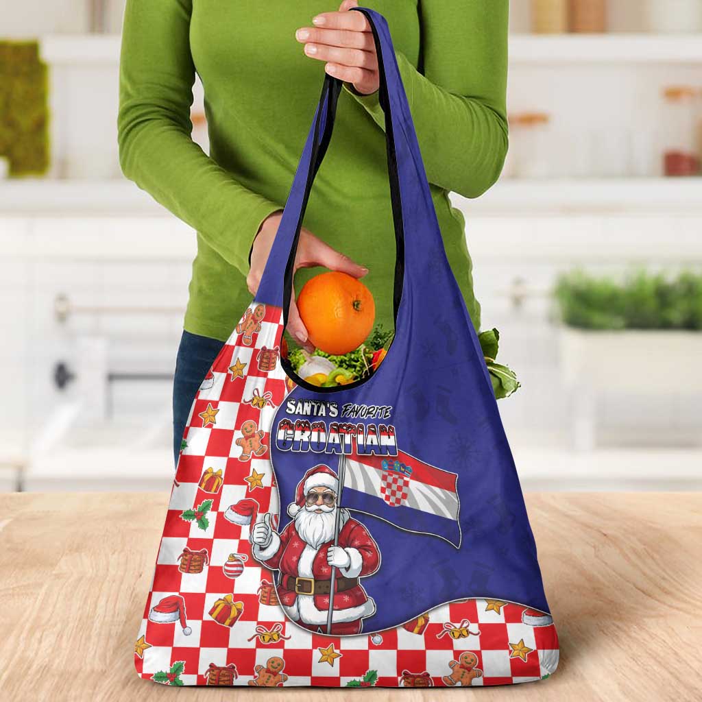 Croatia Christmas Grocery Bag Santas Favorite Croatian - Wonder Print Shop