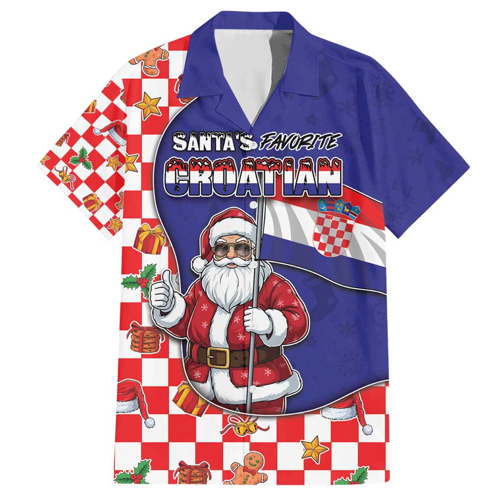 Croatia Christmas Hawaiian Shirt Santas Favorite Croatian - Wonder Print Shop