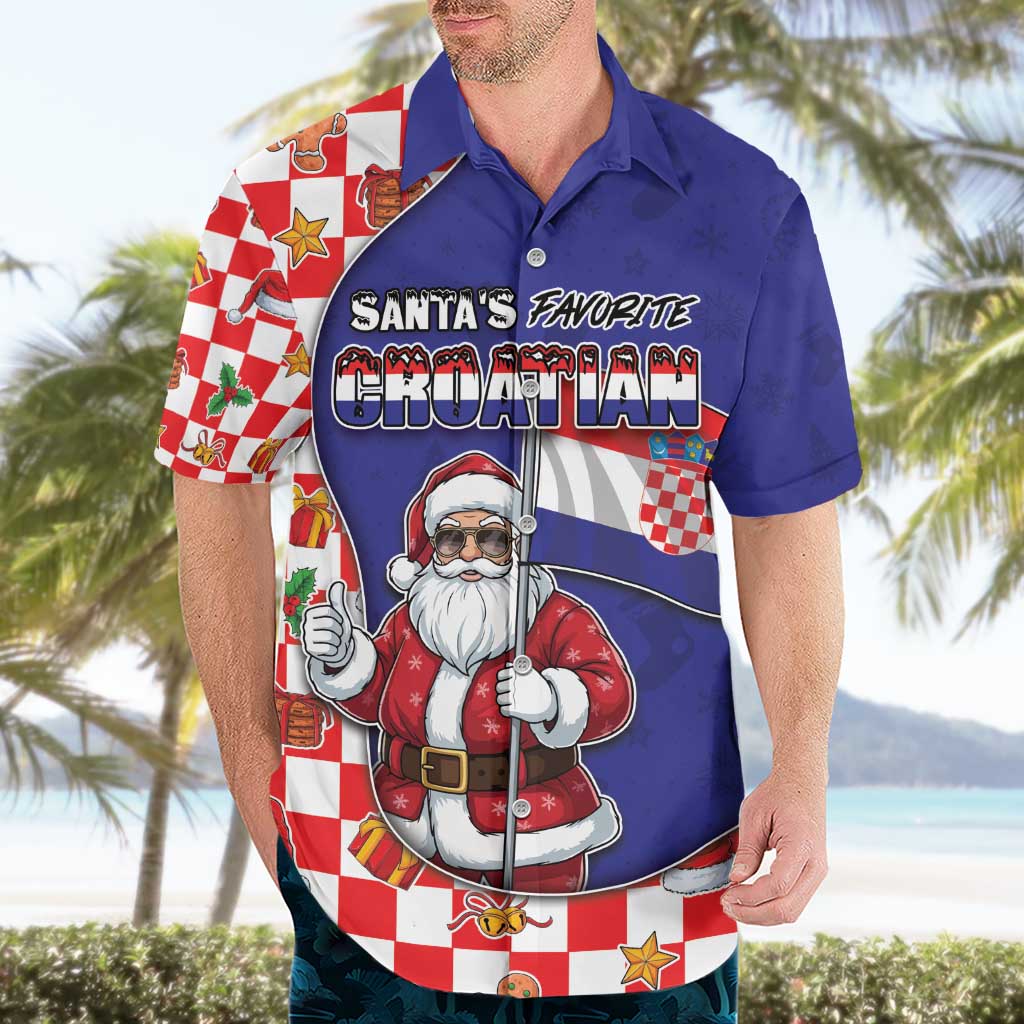 Croatia Christmas Hawaiian Shirt Santas Favorite Croatian - Wonder Print Shop