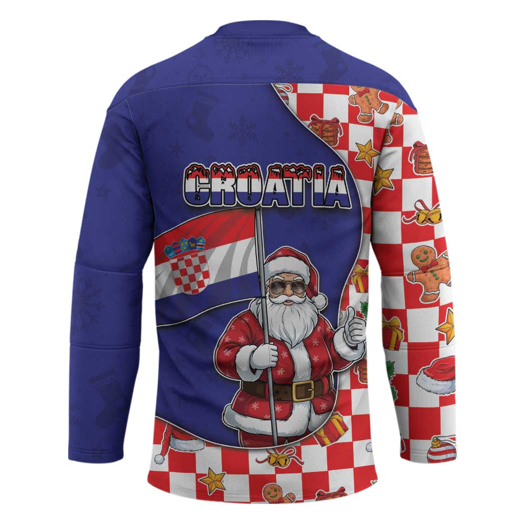 Croatia Christmas Hockey Jersey Santas Favorite Croatian - Wonder Print Shop