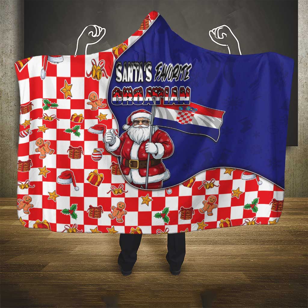 Croatia Christmas Hooded Blanket Santas Favorite Croatian - Wonder Print Shop