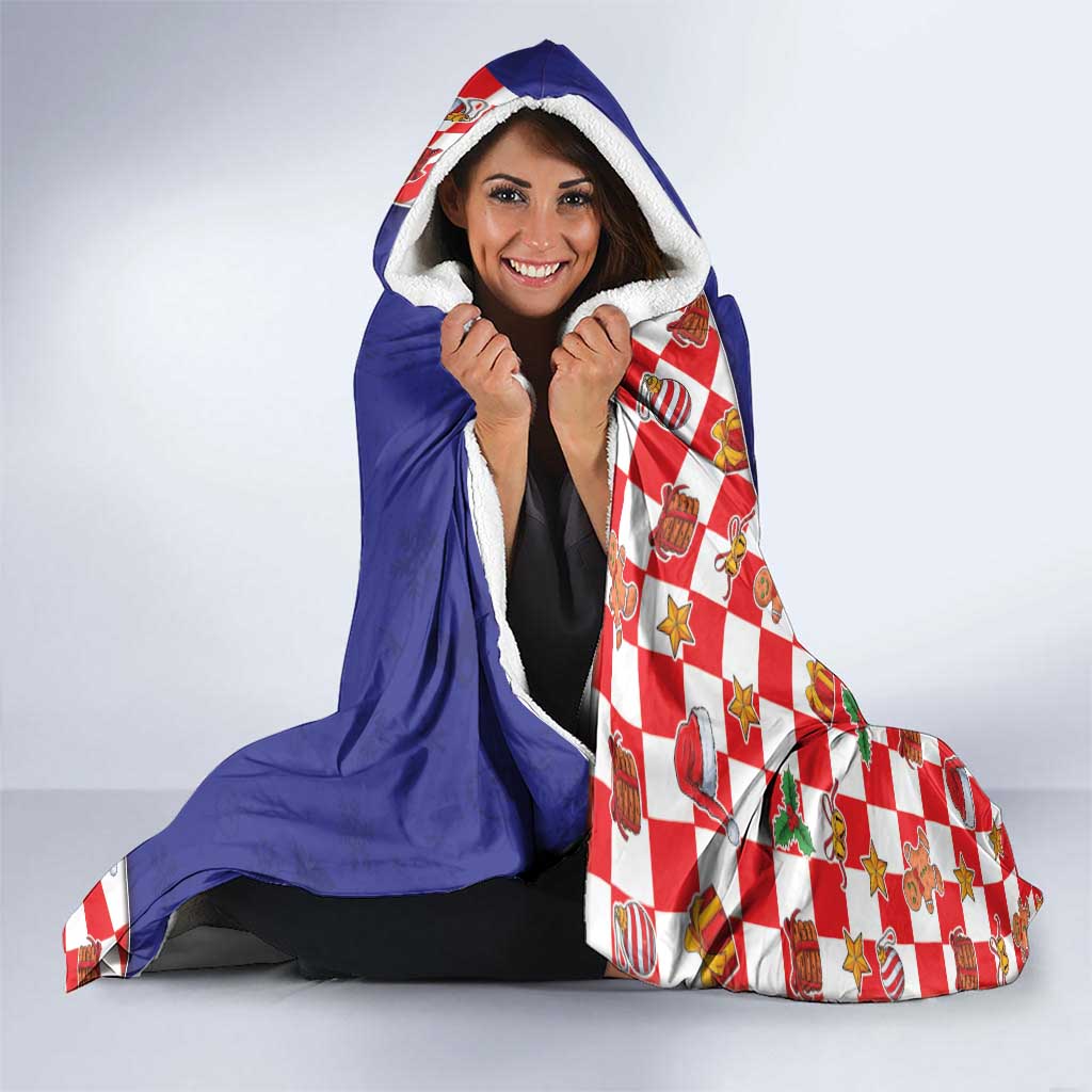 Croatia Christmas Hooded Blanket Santas Favorite Croatian - Wonder Print Shop