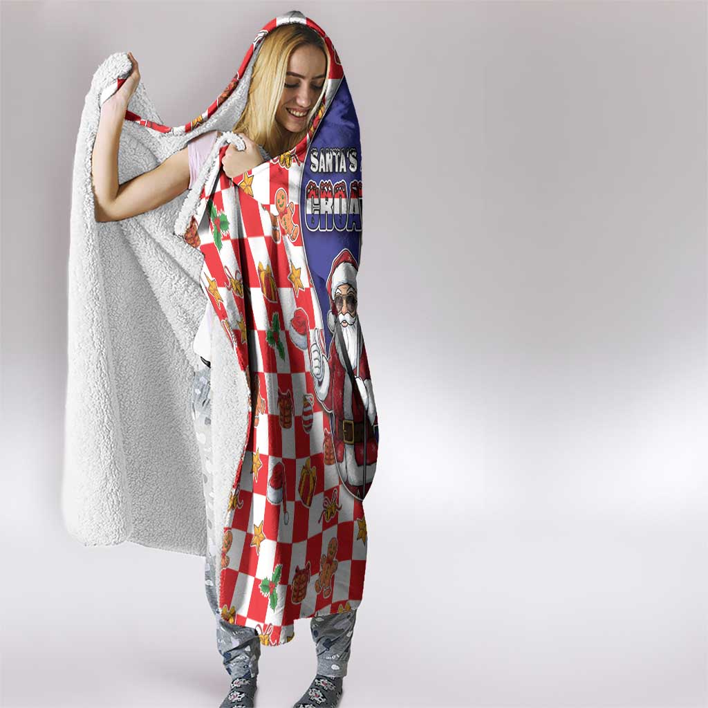 Croatia Christmas Hooded Blanket Santas Favorite Croatian - Wonder Print Shop