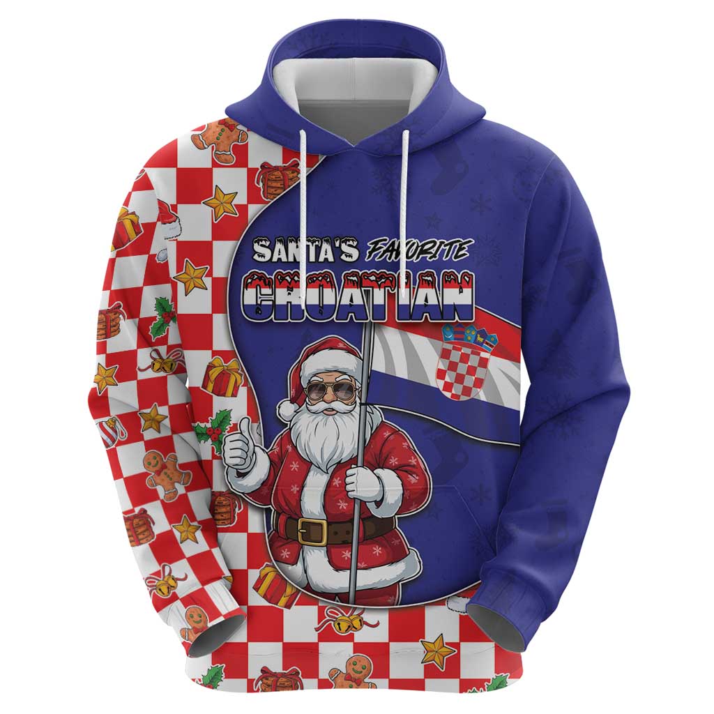 Croatia Christmas Hoodie Santas Favorite Croatian - Wonder Print Shop
