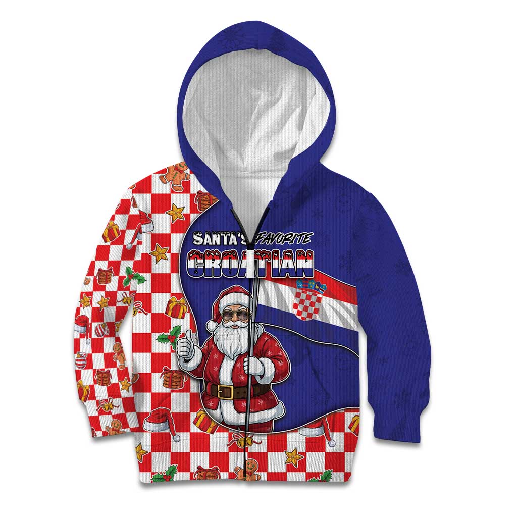Croatia Christmas Kid Hoodie Santas Favorite Croatian - Wonder Print Shop