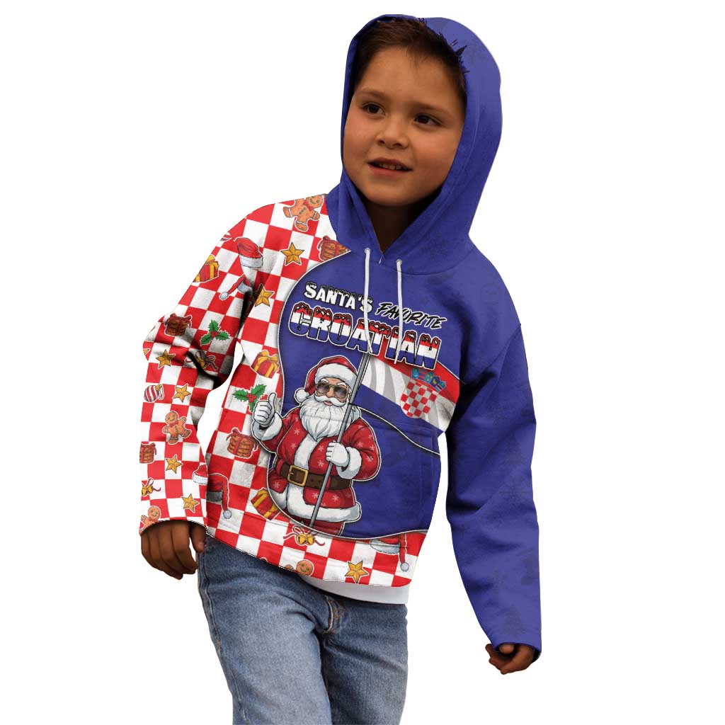 Croatia Christmas Kid Hoodie Santas Favorite Croatian - Wonder Print Shop