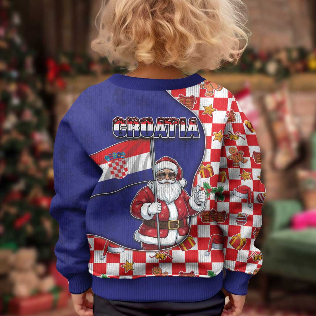 Croatia Christmas Kid Ugly Christmas Sweater Santas Favorite Croatian - Wonder Print Shop
