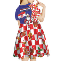 Croatia Christmas Kid Short Sleeve Dress Santas Favorite Croatian - Wonder Print Shop