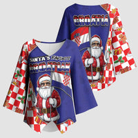 Croatia Christmas Kimono Sleeve Blouse Santas Favorite Croatian - Wonder Print Shop