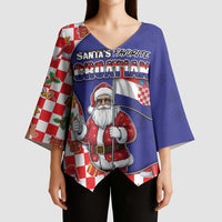 Croatia Christmas Kimono Sleeve Blouse Santas Favorite Croatian - Wonder Print Shop