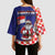 Croatia Christmas Kimono Sleeve Blouse Santas Favorite Croatian - Wonder Print Shop