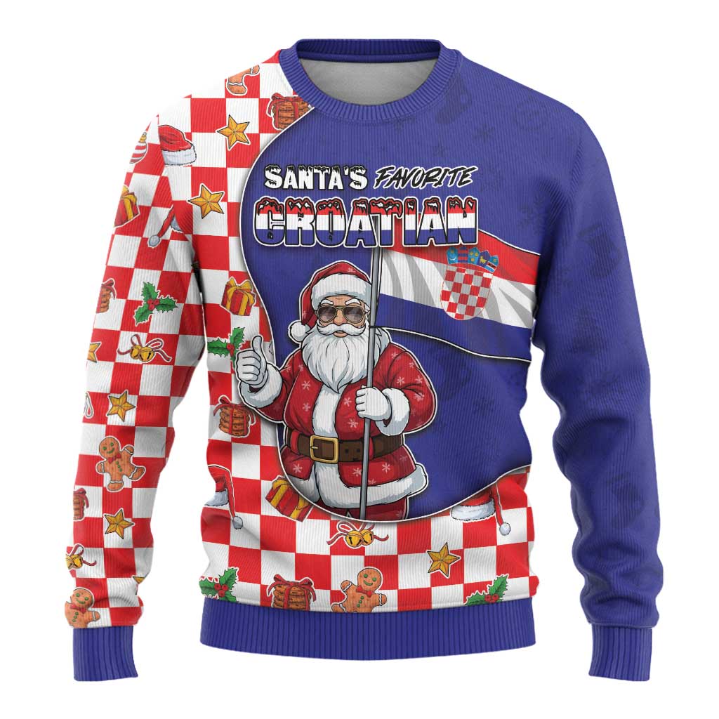 Croatia Christmas Ugly Christmas Sweater Santas Favorite Croatian - Wonder Print Shop