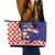 Croatia Christmas Leather Tote Bag Santas Favorite Croatian - Wonder Print Shop