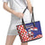 Croatia Christmas Leather Tote Bag Santas Favorite Croatian - Wonder Print Shop