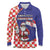 Croatia Christmas Long Sleeve Polo Shirt Santas Favorite Croatian - Wonder Print Shop