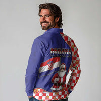 Croatia Christmas Long Sleeve Polo Shirt Santas Favorite Croatian - Wonder Print Shop