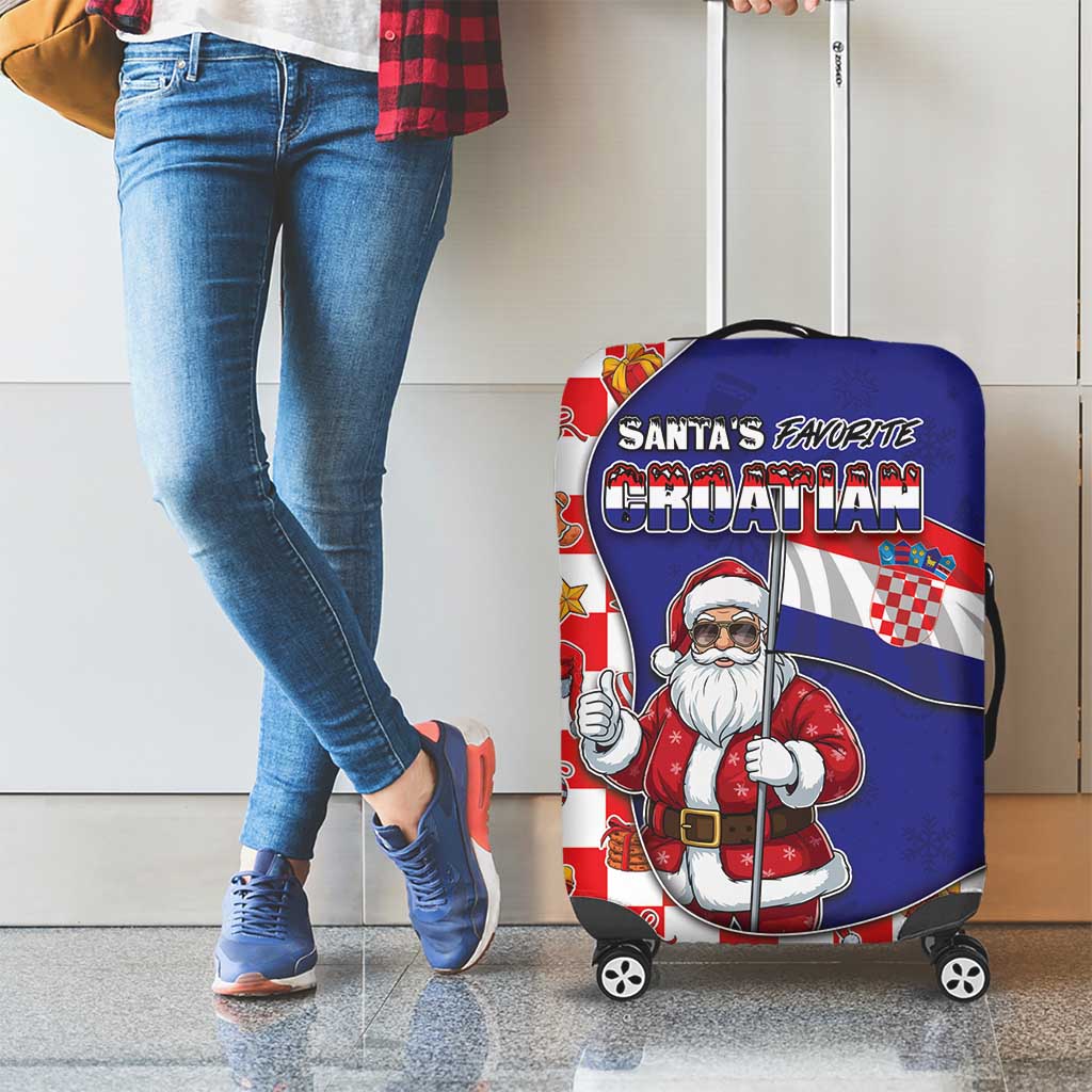 Croatia Christmas Luggage Cover Santas Favorite Croatian - Wonder Print Shop