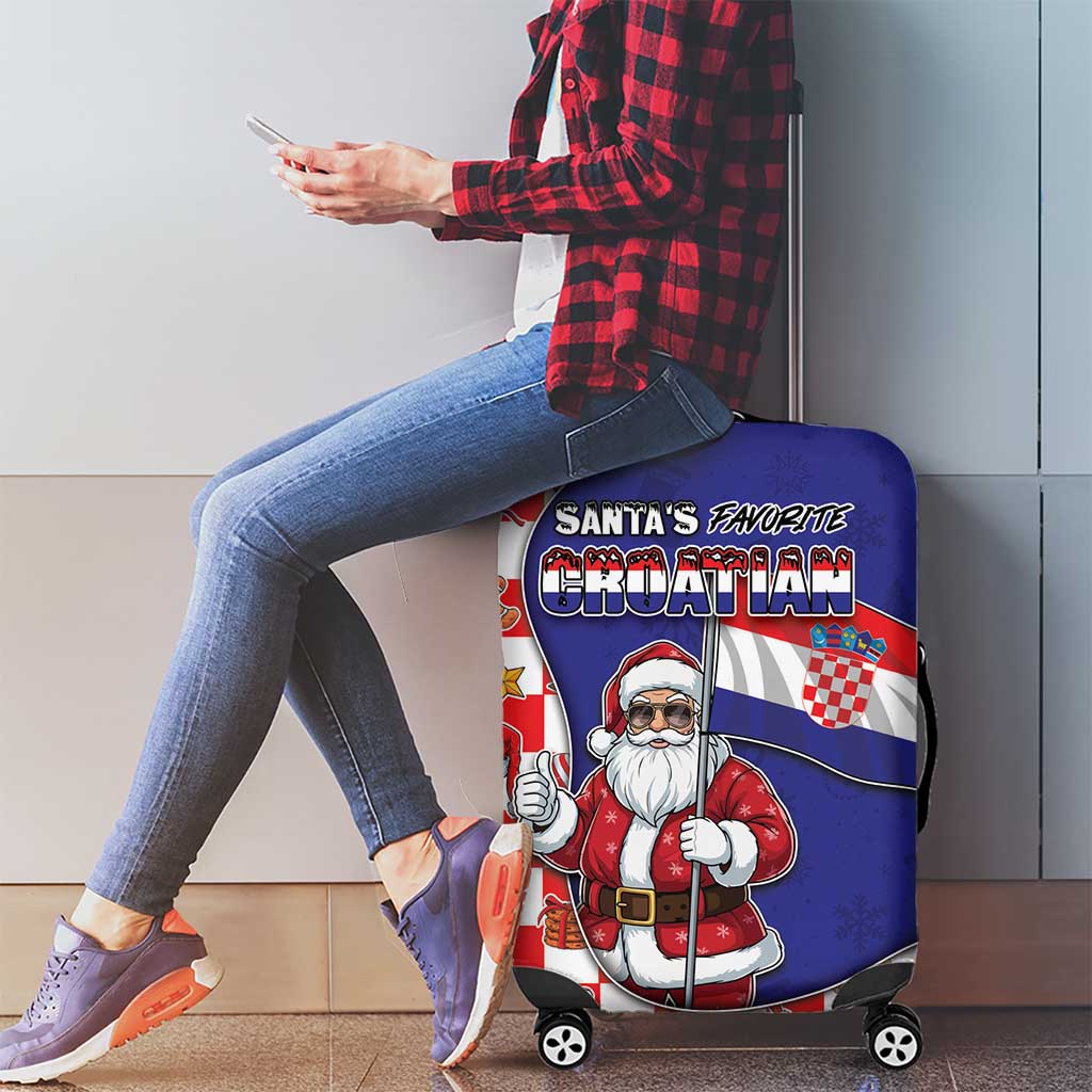 Croatia Christmas Luggage Cover Santas Favorite Croatian - Wonder Print Shop
