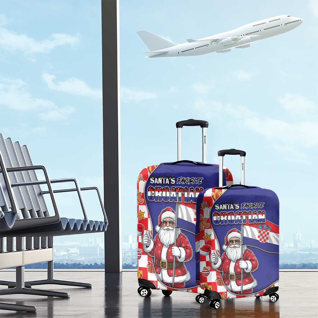 Croatia Christmas Luggage Cover Santas Favorite Croatian - Wonder Print Shop