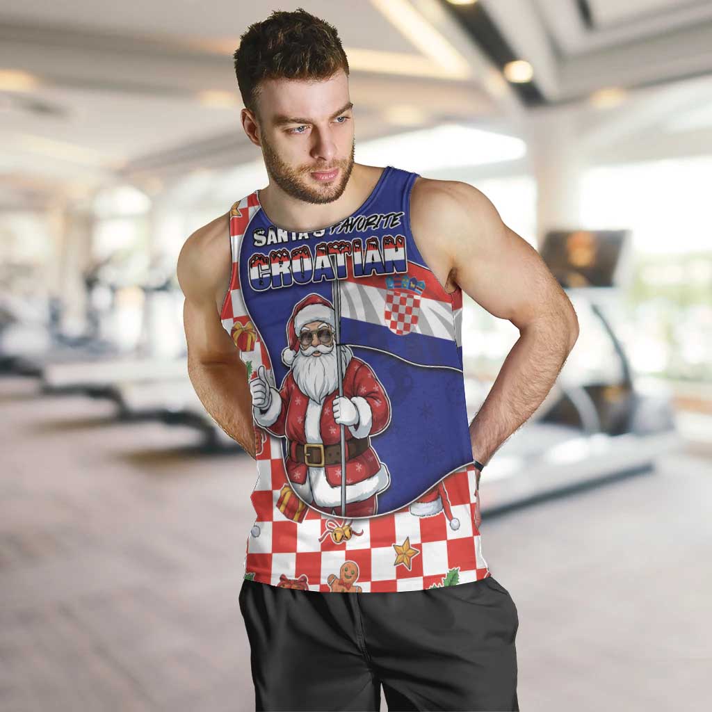 Croatia Christmas Men Tank Top Santas Favorite Croatian - Wonder Print Shop