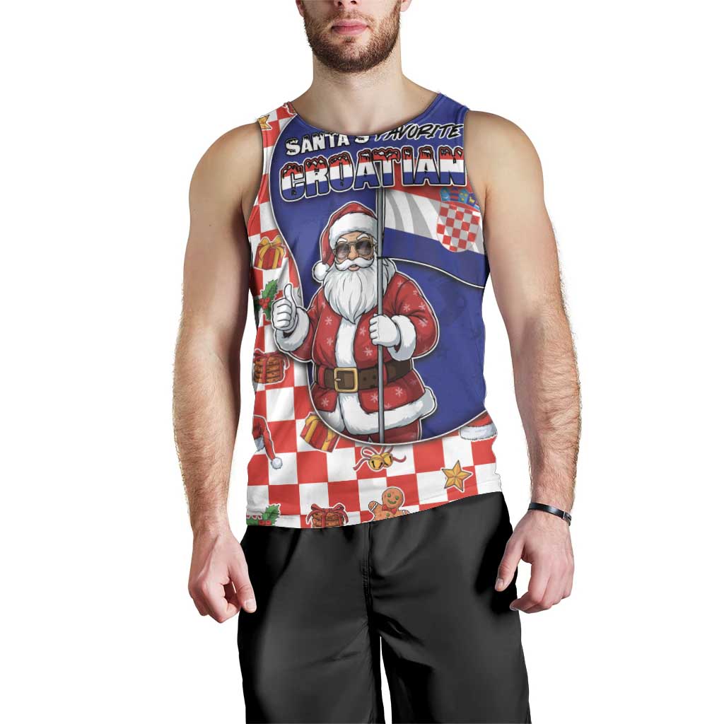 Croatia Christmas Men Tank Top Santas Favorite Croatian - Wonder Print Shop