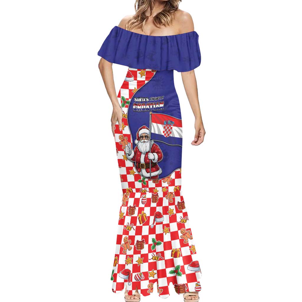Croatia Christmas Mermaid Dress Santas Favorite Croatian - Wonder Print Shop