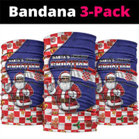 Croatia Christmas Neck Gaiter Santas Favorite Croatian - Wonder Print Shop