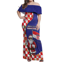 Croatia Christmas Off Shoulder Maxi Dress Santas Favorite Croatian - Wonder Print Shop